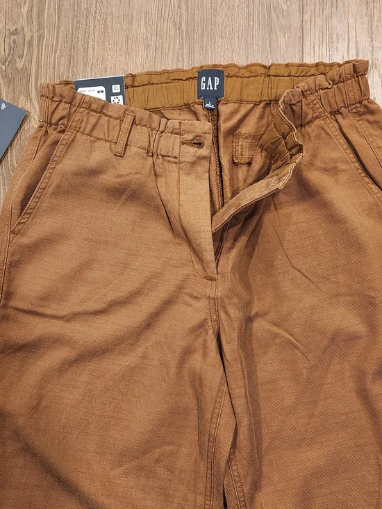 GAP Women’s Wide-Leg Easy Twill Pants in Cognac - Large - Picture 3 of 7